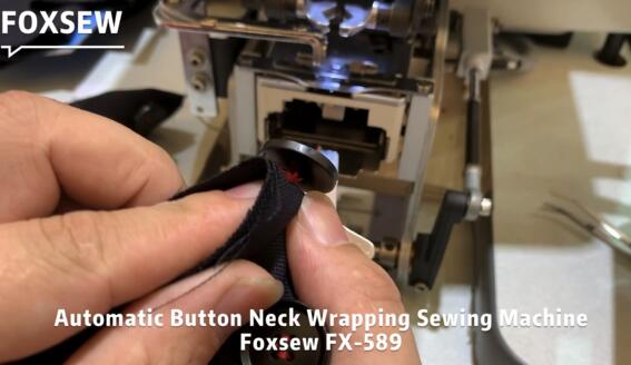 Automatic Button Neck Wrapping and Sewing Machine