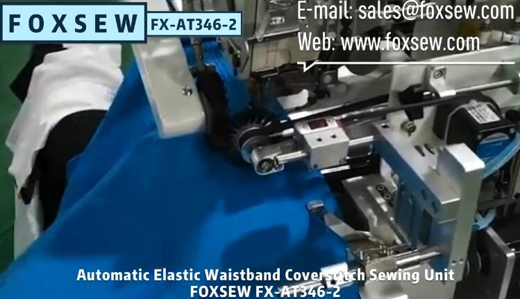 Automatic Elastic Waistband Coverstitch Sewing Machine Unit