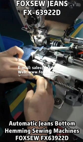 Automatic Jeans Bottom Hemming Machine Lockstitch