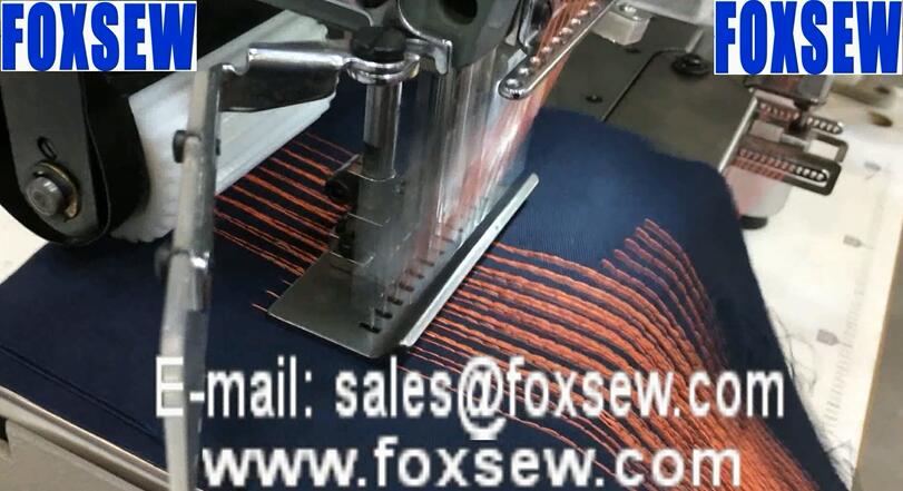 Cylinder Bed 12-Needle Double Chainstitch Sewing Machine with Automatic Thread Trimmer