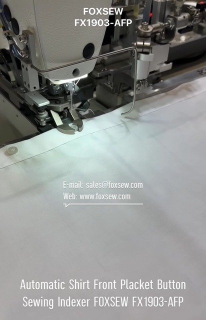 Automatic Shirt Front Placket Button Sewing Indexer