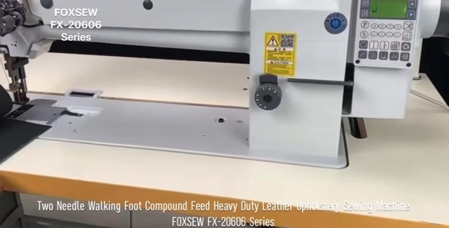 Double Needle Compound Feed Heavy Duty Leather Upholstery Sewing Machine