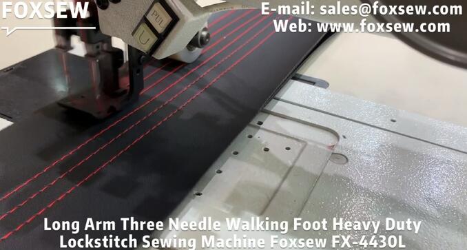 Long Arm Three Needle Heavy Duty Walking Foot Sewing Machine