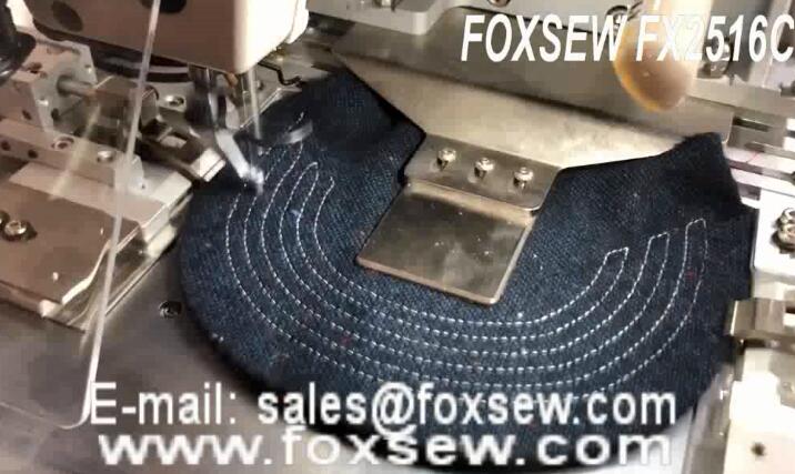 Automatic Caps Visor Pattern Sewing Machine