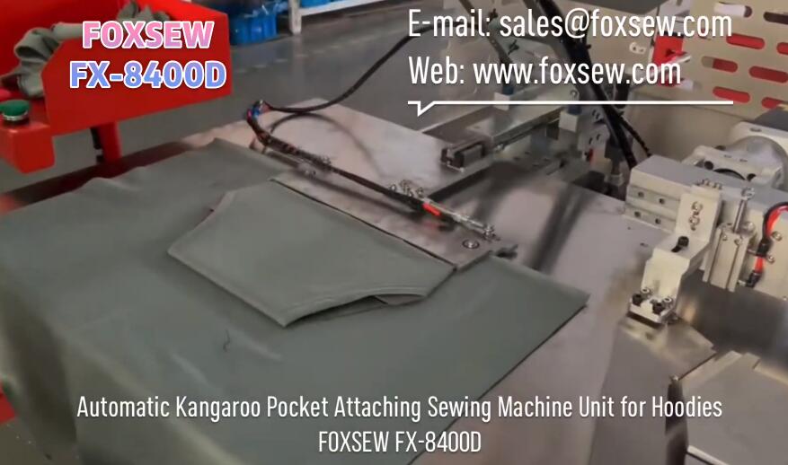 Automatic Kangaroo Pocket Attaching Sewing Machine for Hoodies