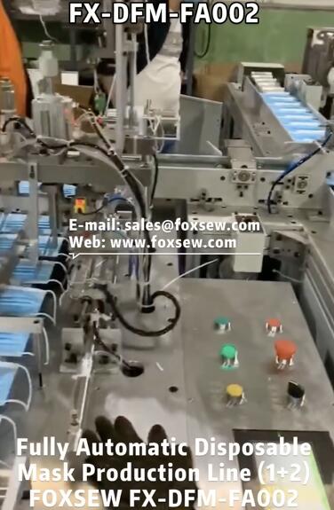 Fully Automatic Flat Mask Machine Production Line 1+2