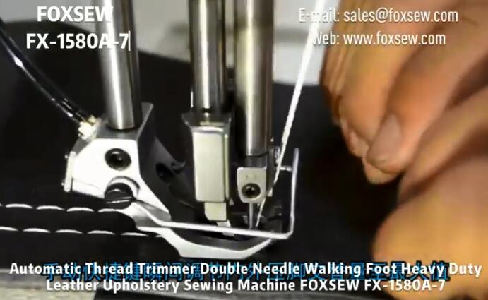 Automatic Thread Trimmer Double Needle Leather Upholstery Sewing Machine
