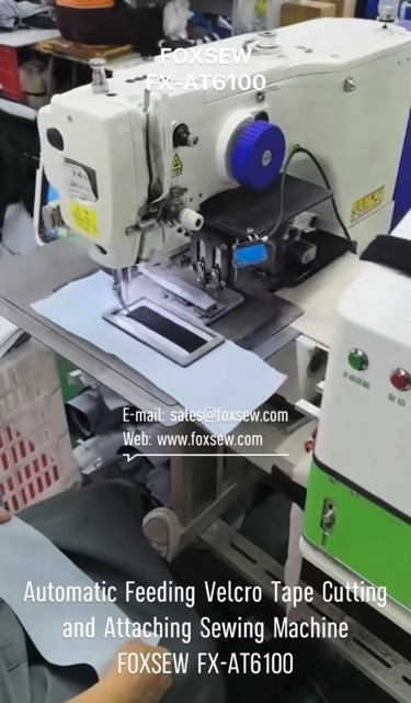 Automatic Feeding Velcro Cutting and Attaching Sewing Machine