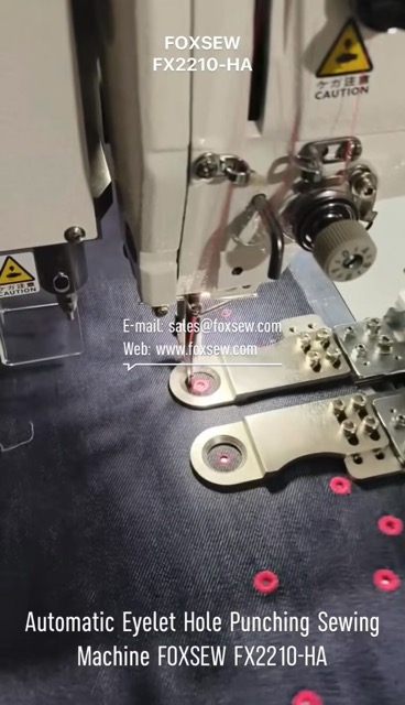 Automatic Eyelet Hole Punching Sewing Machine