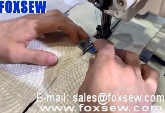Double Needle Zipper Attaching Sewing Machine for Sofa Upholstery