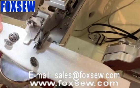 Auto-Feeding Shank Button Attaching Sewing Machine