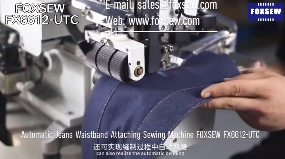 Automatic Jeans Waistband Attaching Sewing Machine