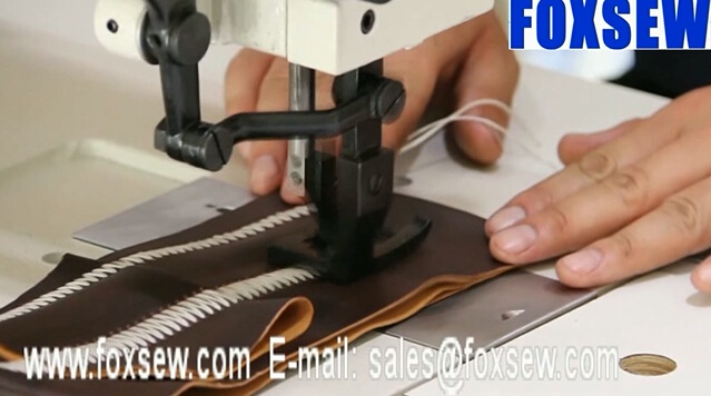 Top and Bottom Feed 2-Points Thick Thread Zigzag Stitching Machine 