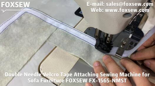 Double Needle Velcro Tape Attaching Sewing Machine for Sofa Furniture