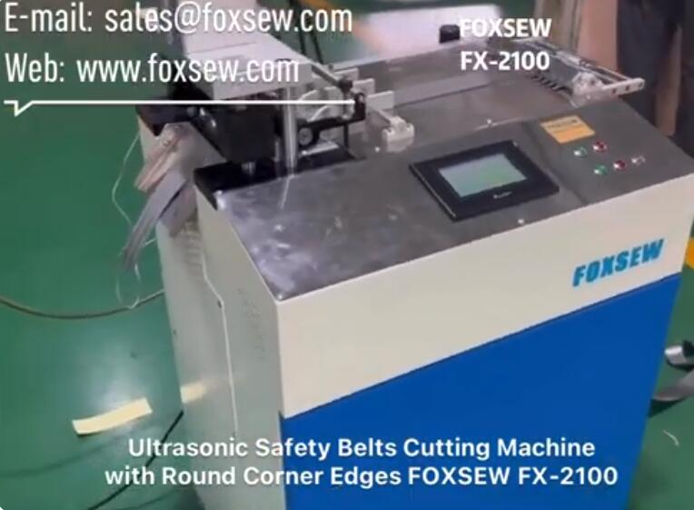 Ultrasonic Safety Belts Cutting Machine with Round Corner Edges