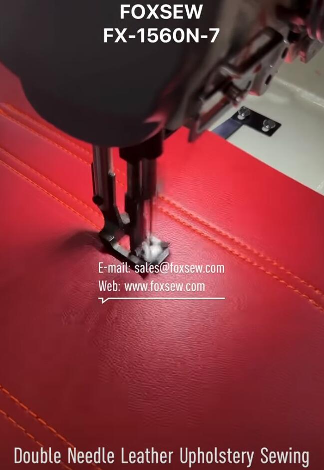 Double Needle Leather Upholstery Sewing Machine with Automatic Thread Trimmer