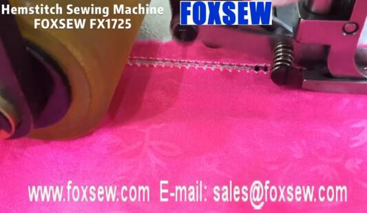 Hem-Stitch Sewing Machine with Puller and Cutter