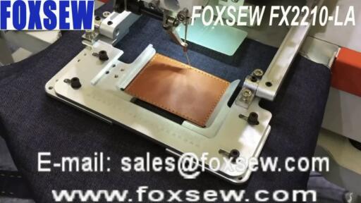 Automatic Jeans Leather Label Attaching Sewing Machine