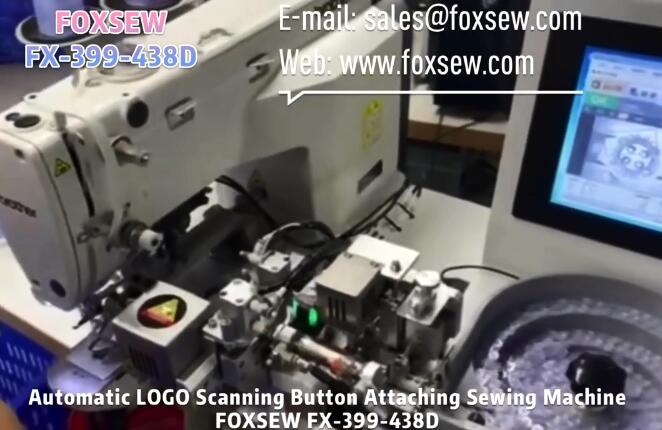 Automatic LOGO Scanning Button Attaching Sewing Machine