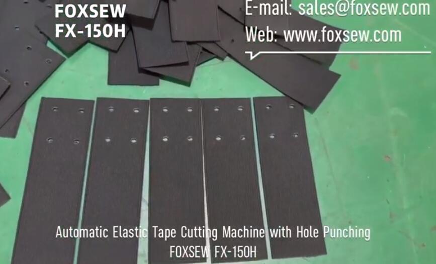Automatic Elastic Tape Cutting Machine with Hole Punching