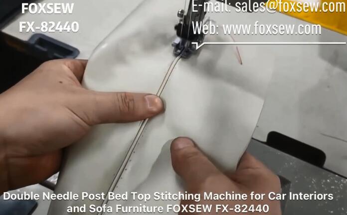 Double Needle Post Bed French Seam Top Stitch Sewing Machine for Car Interior