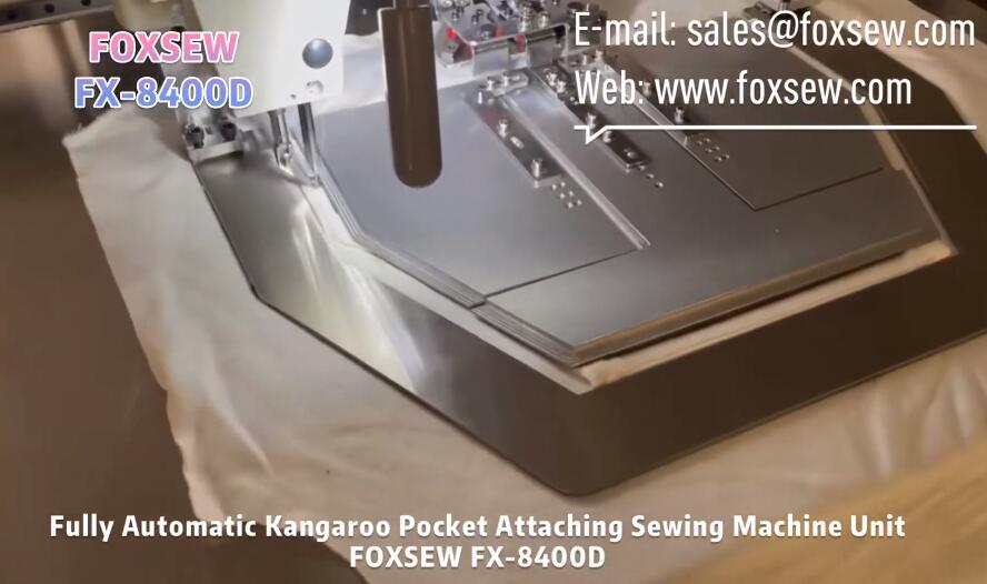 Automatic Kangaroo Pocket Attaching Sewing Machine Unit
