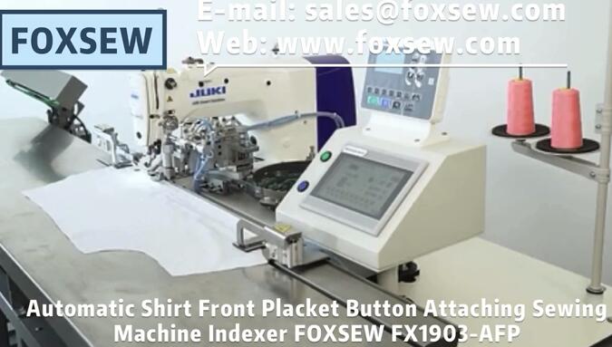 Automatic Shirt Front Placket Button Sewing Indexer