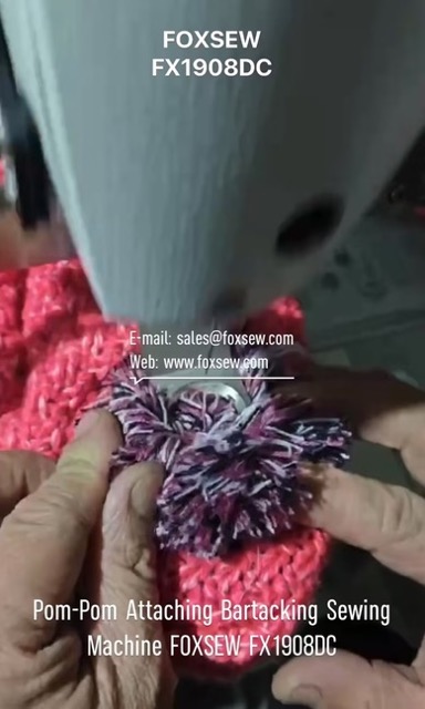 Pom-Pom Attaching Bartacking Sewing Machine