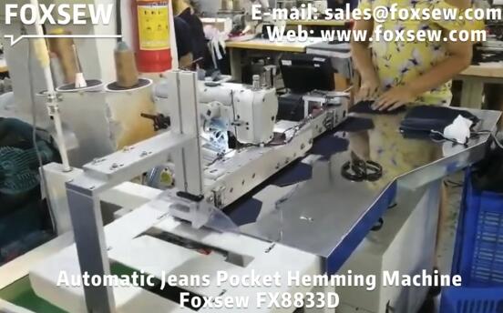 Automatic Jeans Pocket Hemmer Machine