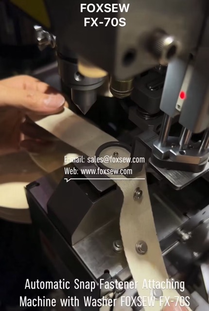 Automatic Snap Fastener Attaching Machine with Washer