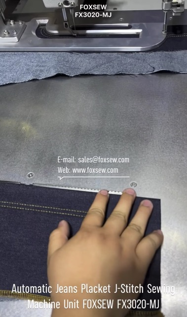Automatic Jeans Placket J-Stitch Sewing Machine Unit