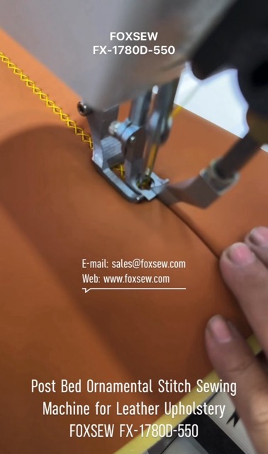 Post Bed Leather Upholstery Ornamental Stitch Sewing Machine