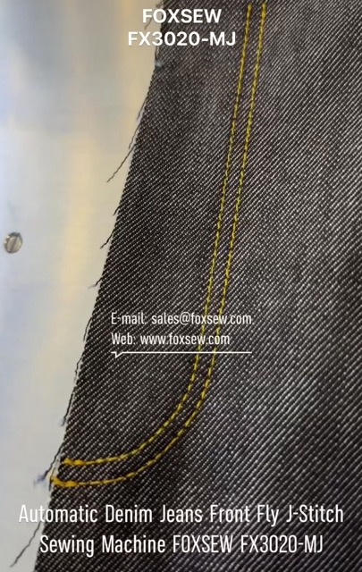 Automatic Denim Jeans Front Fly J-Stitching Machine