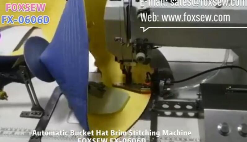 Automatic Bucket Hat Brim Stitching Sewing Machine