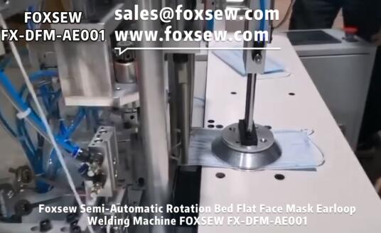 Semi-Automatic Rotation Bed Flat Mask Earloop Welding Machine