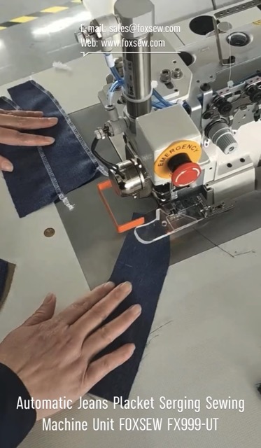 Automatic Jeans Placket Serging Sewing Machine Unit
