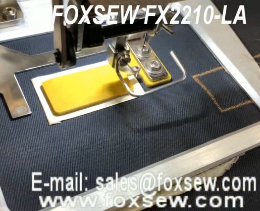 Automatic Label Attaching Machine with Zigzag Stitch