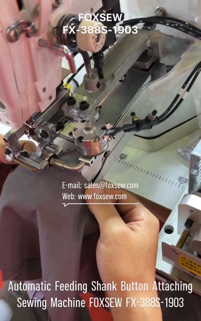 Automatic Feeding Shank Button Attaching Sewing Machine