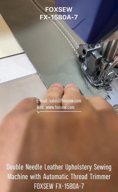 Double Needle Leather Upholstery Sewing Machine with Automatic Thread Trimmer