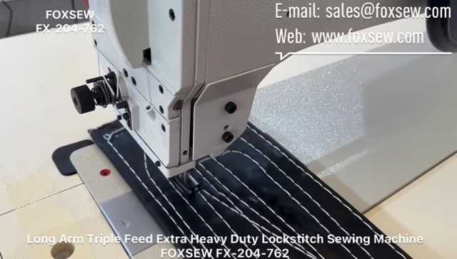 Long Arm Triple Feed Extra Heavy Duty Lockstitch Sewing Machine