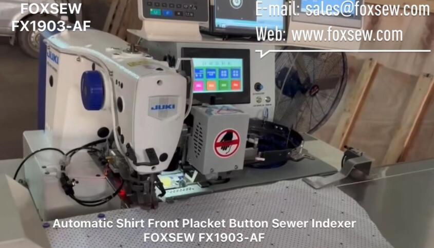 Automatic Shirt Front Placket Button Sewer Indexer