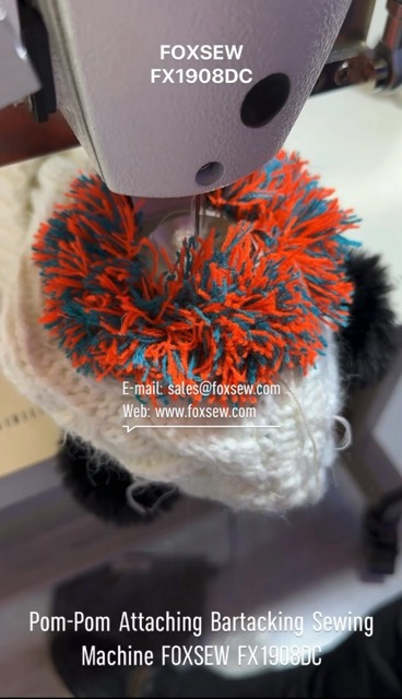 Pompom Attaching Bartacking Sewing Machine