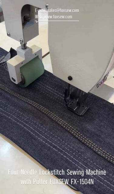 Four Needle Lockstitch Sewing Machine with Puller