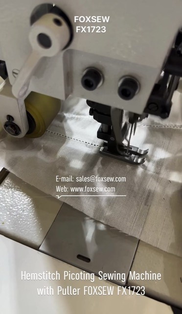 Double Needle Hemstitch Picoting Sewing Machine with Puller