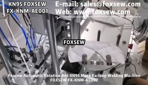 Semi-Automatic Rotation KN95 Mask Earloop Welding Machine