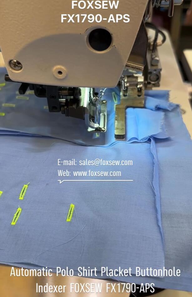Automatic Polo Shirt Placket Buttonhole Indexer