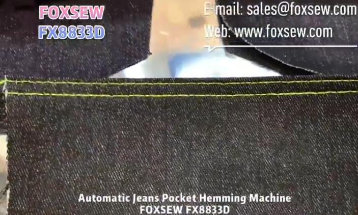 Automatic Jeans Pocket Hemming Machine