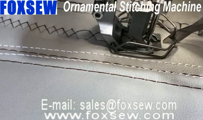Ornamental Stitch Sewing Machine for Decorative Seams on Sofa Upholstery