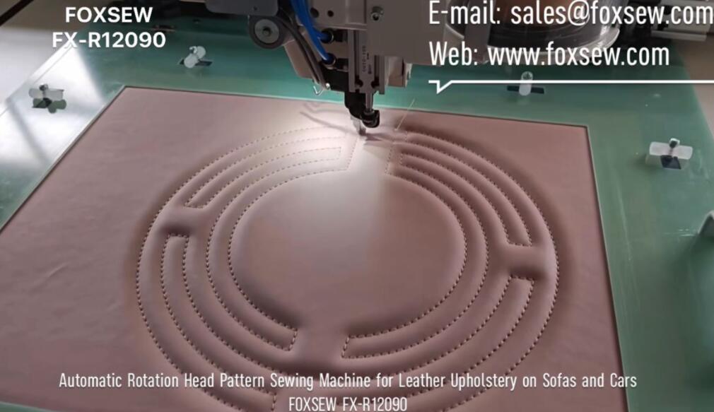 Automatic Rotation Bed Programmable Pattern Sewing Machine for Upholstery on Leather Sofas and Cars
