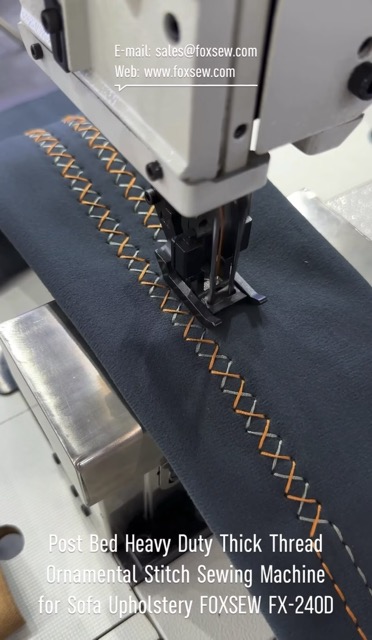 Post Bed Heavy Duty Thick Thread Ornamental Stitch Sewing Machine for Sofa Upholstery